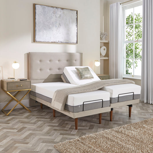 5ft Dual King Size Opera Emerald Motion Adjustable Bed With A Selection Of Mattresses VAT FREE