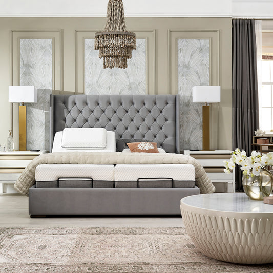 Premium Upholstered Opera Kensington Adjustable Bed Frame Base Only VAT FREE