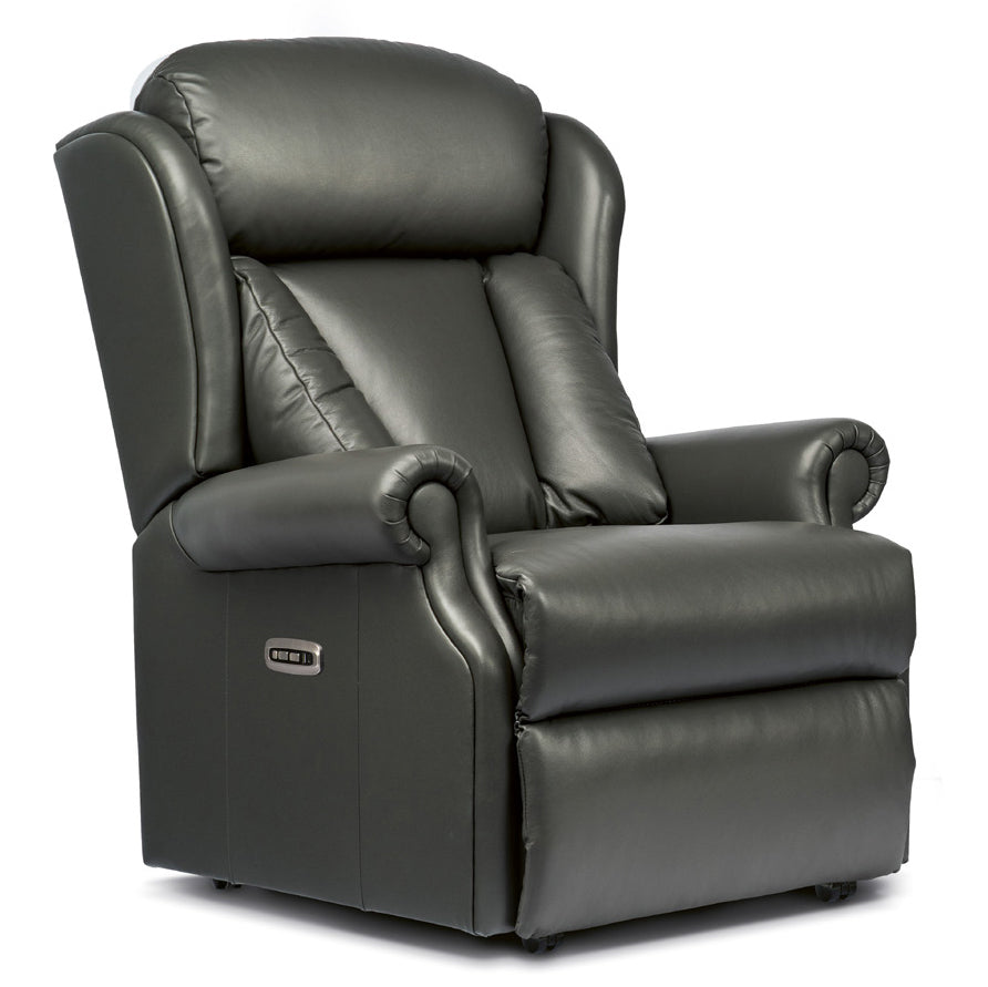 Sherborne Cartmel Electric Powered Recliner Leather Armchair With Headrest Adjustment Option