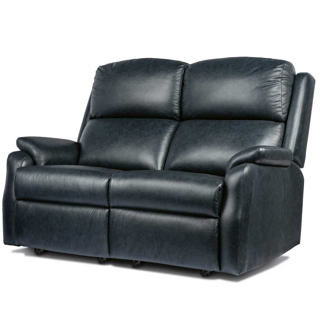 Sherborne Dakota Two Seater Electric Cloud Reclining Leather Sofa With Headrest & Lumbar Adjustment Option