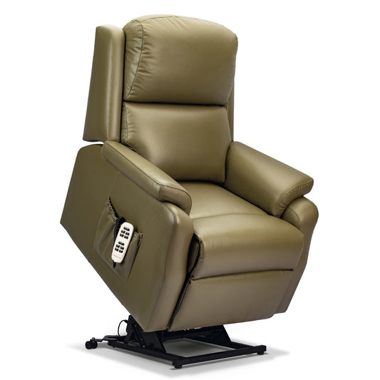 Sherborne Dakota Single Motor Leather Riser Recliner Armchair With Lumbar & Headrest Adjustment Option VAT FREE