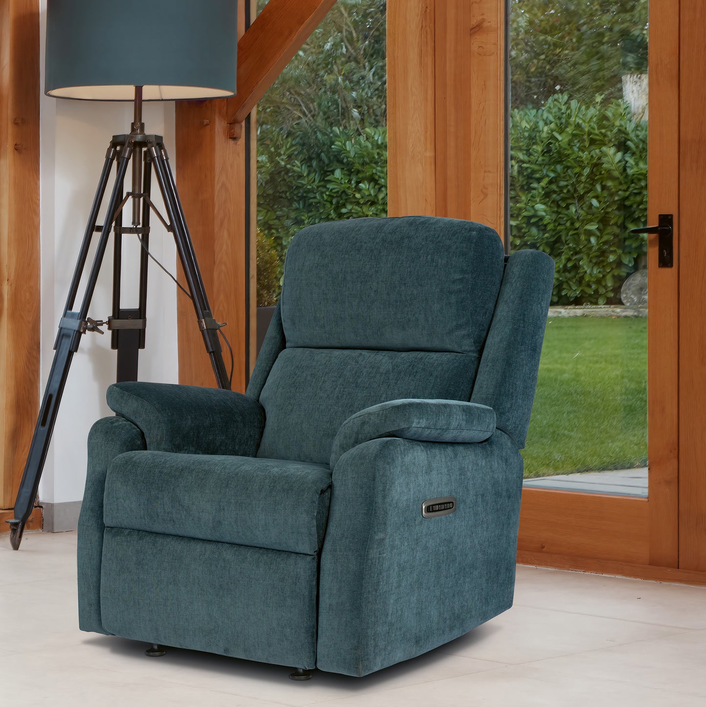 Sherborne Dakota Electric Powered Cloud Recliner Fabric Armchair With Lumbar & Headrest Adjustment Option