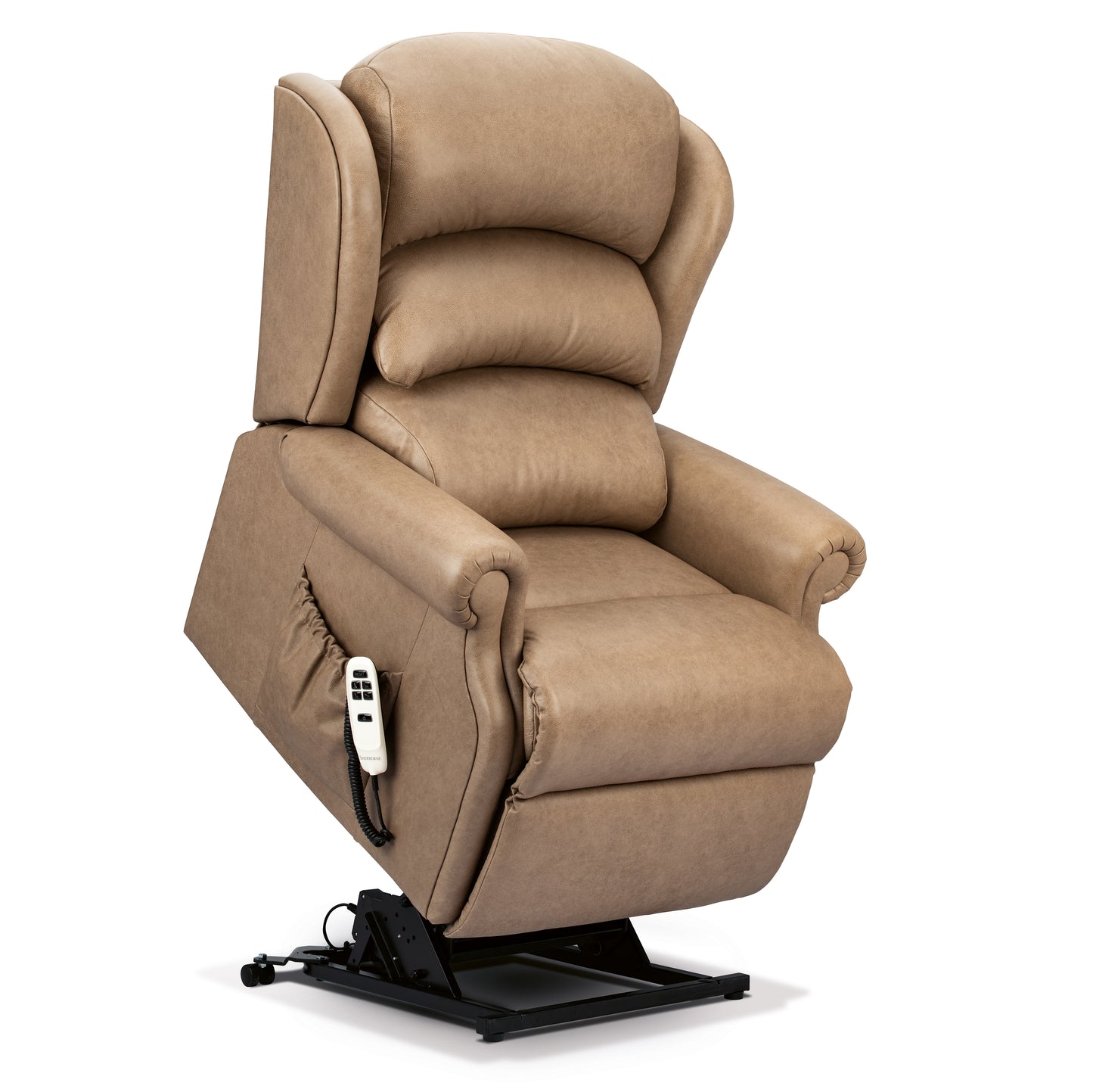 Sherborne Ryedale Single Motor Leather Riser Recliner Armchair With Lumbar & Headrest Adjustment Option VAT FREE
