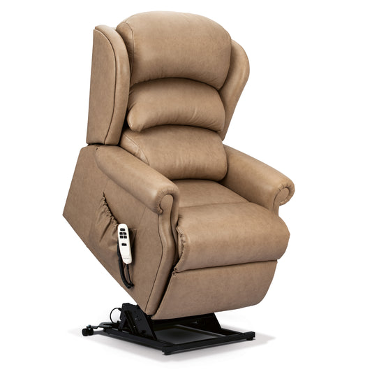 Sherborne Ryedale Cloud Comfort Triple Motor Leather Riser Recliner Armchair With Lumbar & Headrest Adjustment Option VAT FREE