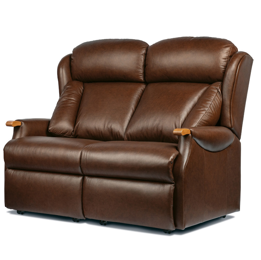 Sherborne Cartmel Knuckle Fixed Leather Two Seater Sofa