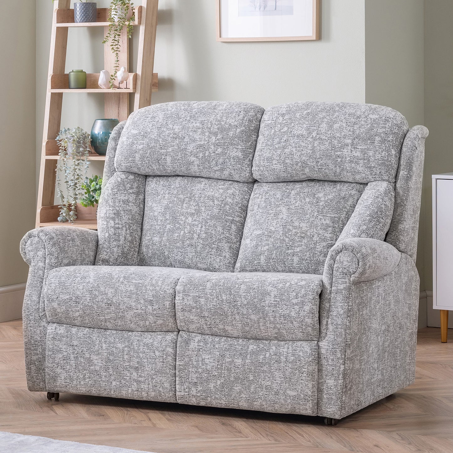 Celebrity Ashfield Two Seater Electric Powered Reclining Fabric Sofa With Mammoth Foam & Lumbar & Headrest Adjustment Option
