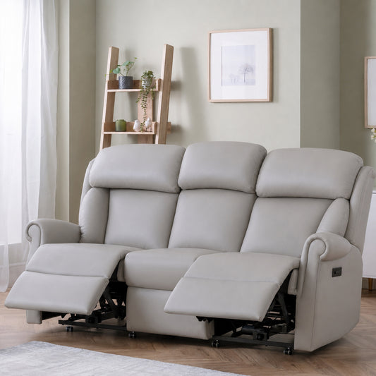 Celebrity Ashfield Three Seater Manual Reclining Leather Sofa