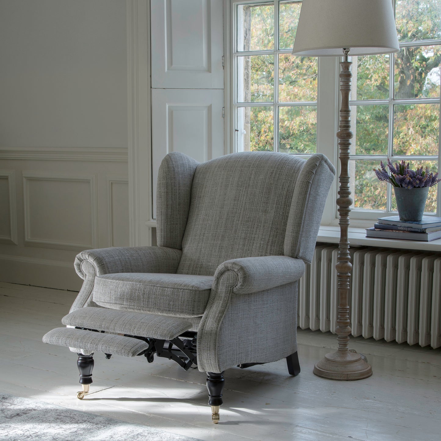 Parker Knoll Chatsworth Fabric Electric Power Recliner Wing Back Chair