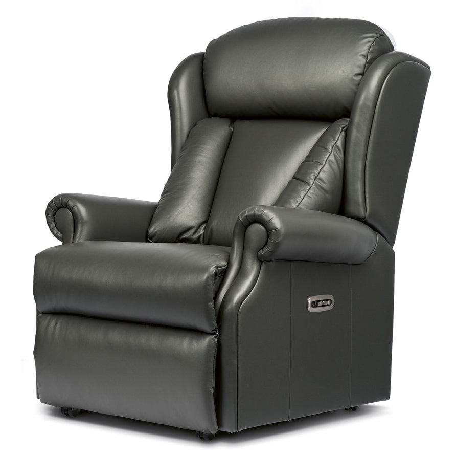 Sherborne Cartmel Electric Powered Recliner Leather Armchair With Headrest Adjustment Option
