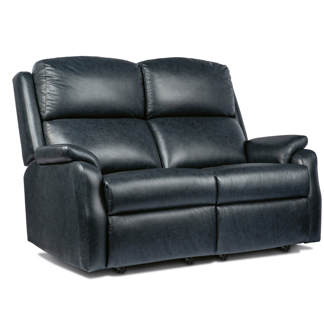 Sherborne Dakota Two Seater Electric Cloud Reclining Leather Sofa With Headrest & Lumbar Adjustment Option
