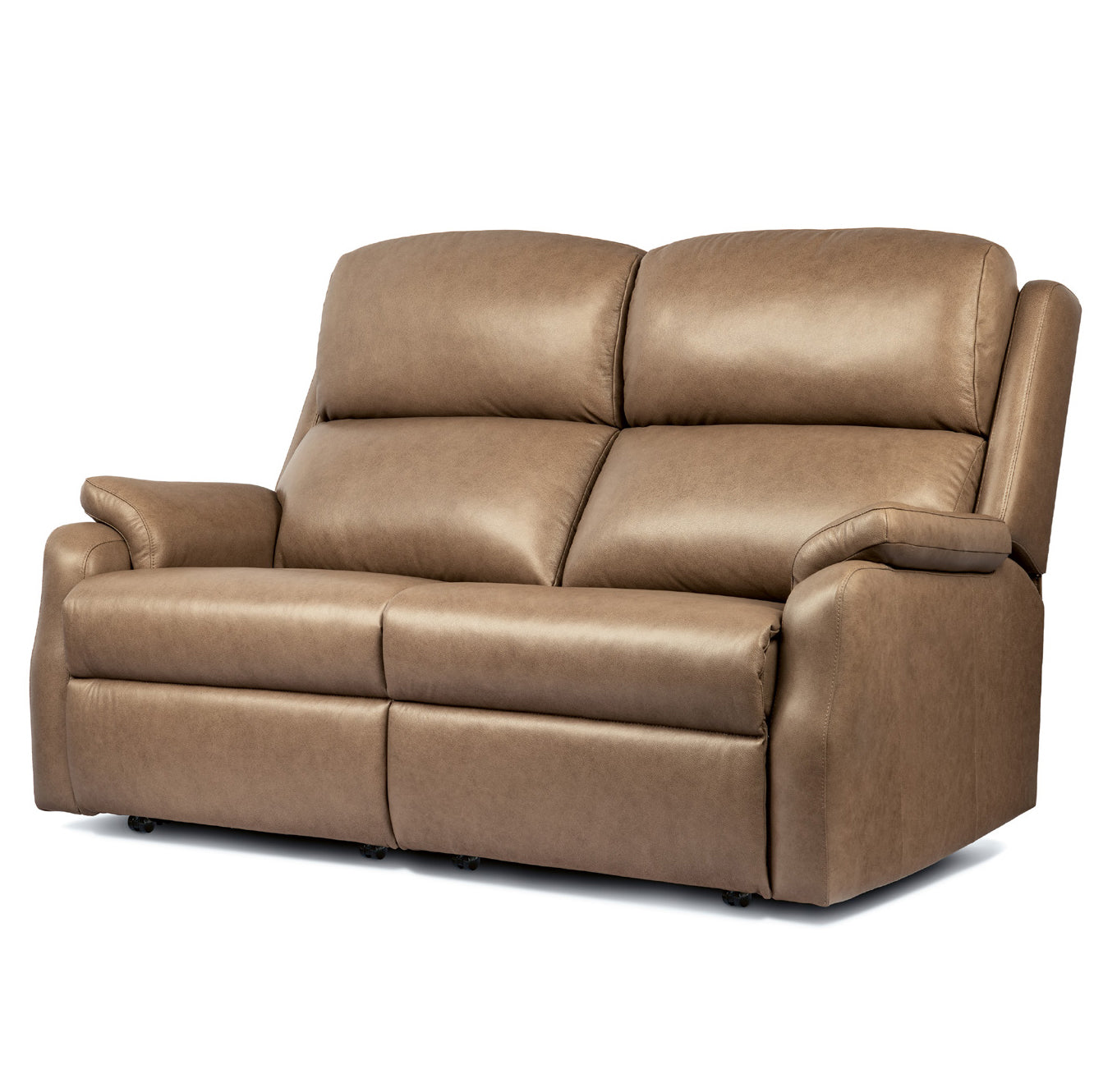Sherborne Dakota Two Seater Lounger Electric Cloud Reclining Leather Sofa With Headrest & Lumbar Adjustment Option