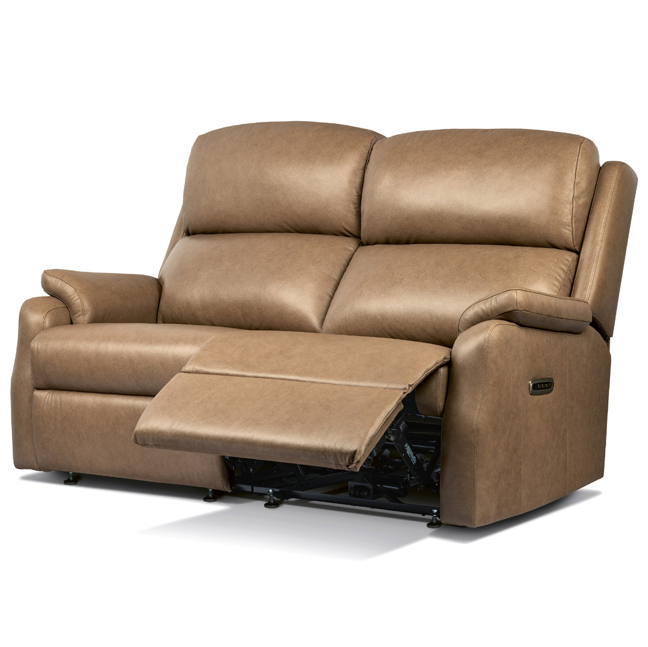 Sherborne Dakota Two Seater Lounger Electric Cloud Reclining Leather Sofa With Headrest & Lumbar Adjustment Option