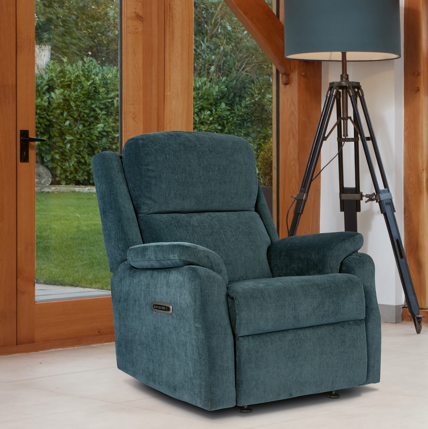 Sherborne Dakota Electric Powered Cloud Recliner Fabric Armchair With Lumbar & Headrest Adjustment Option
