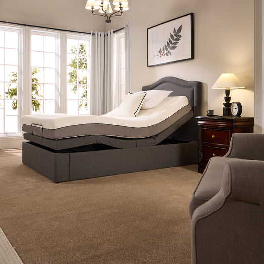 Pearl Motion Divan Adjustable Bed With A Mallow Pocket Sprung Medium Firm Feel Mattress VAT FREE