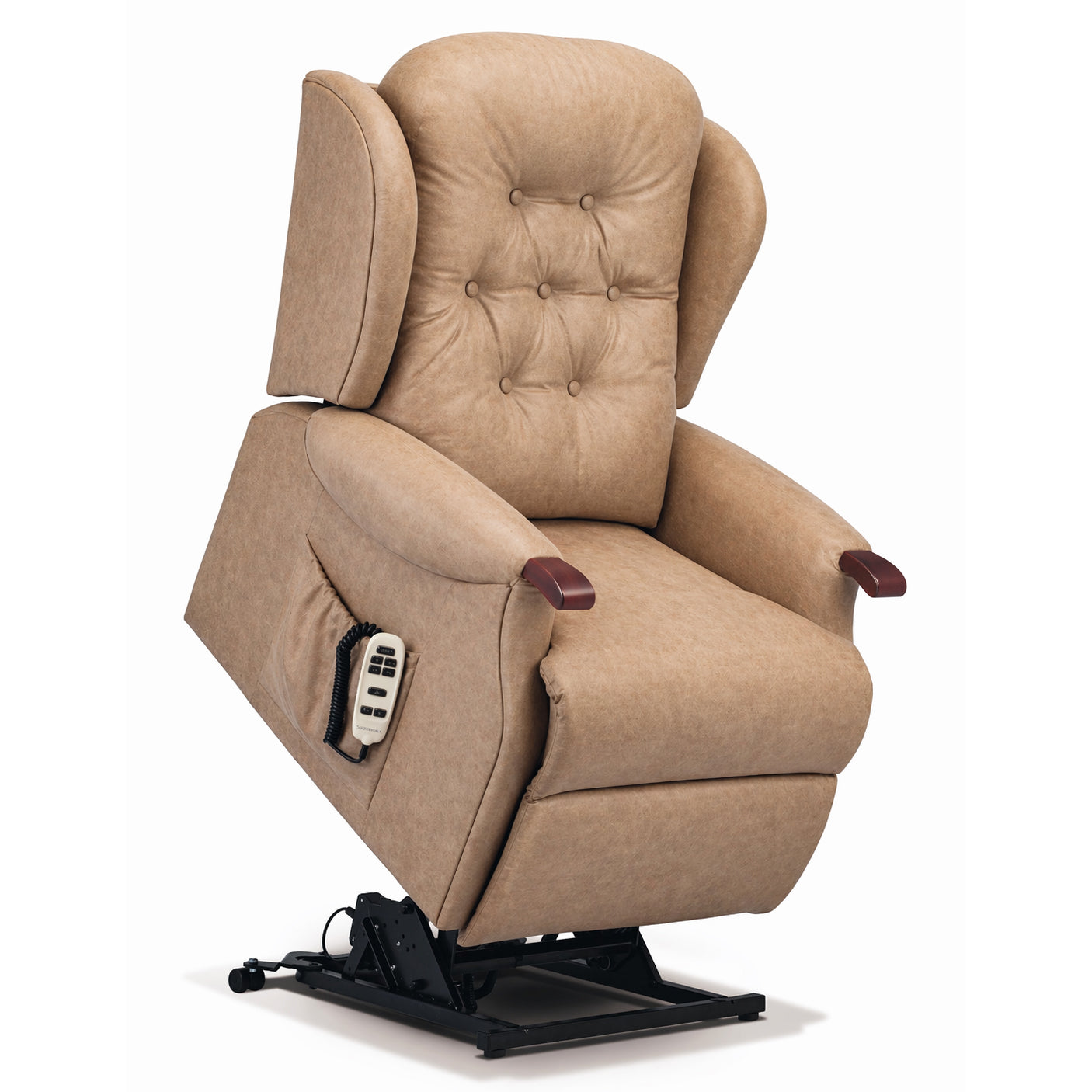 Sherborne Chester Knuckle Dual Motor Leather Riser Recliner Armchair With Lumbar & Headrest Adjustment Option VAT FREE