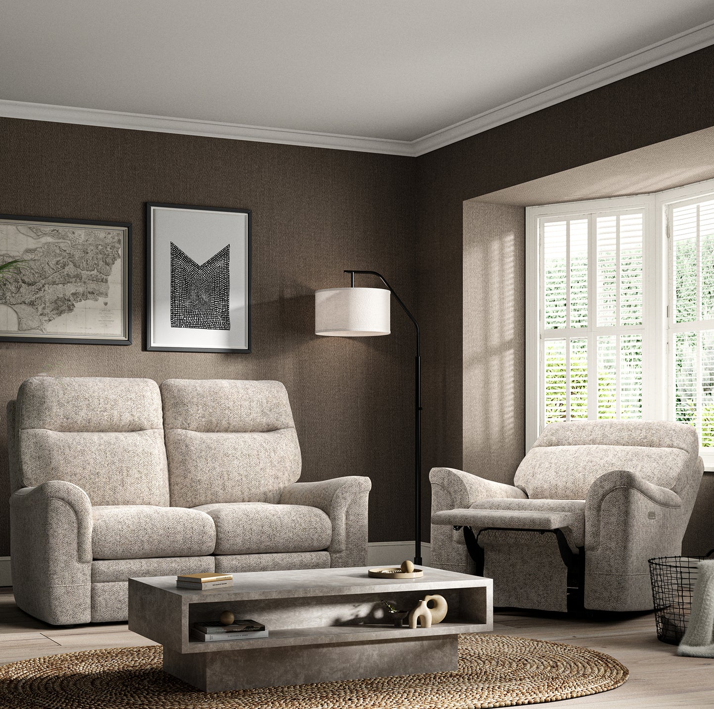 Parker Knoll Hudson 23 Dual Motor Fabric Riser Recliner Armchair