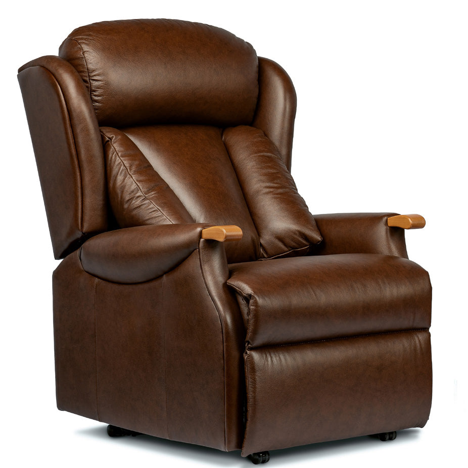 Sherborne Cartmel Knuckle Electric Powered Recliner Leather Armchair With Headrest Adjustment Option