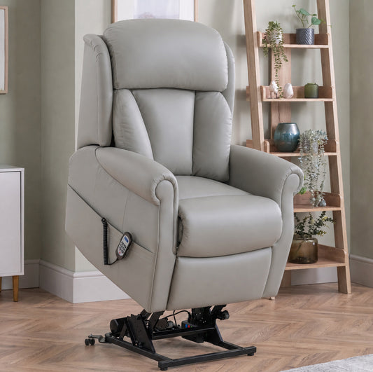 Celebrity Ashfield Dual Motor Rise And Recliner Leather Armchair With Lumbar & Headrest Adjustment Option VAT FREE