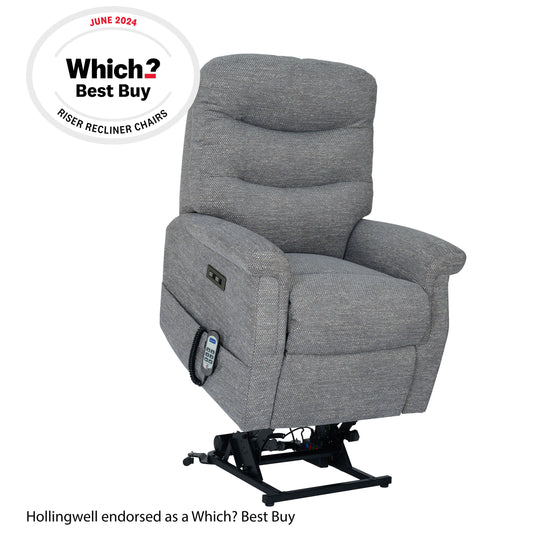 Celebrity Hollingwell Cloud Zero Triple Motor Rise And Recliner Fabric Armchair With Mammoth Foam & Lumbar & Headrest Adjustment Option VAT FREE