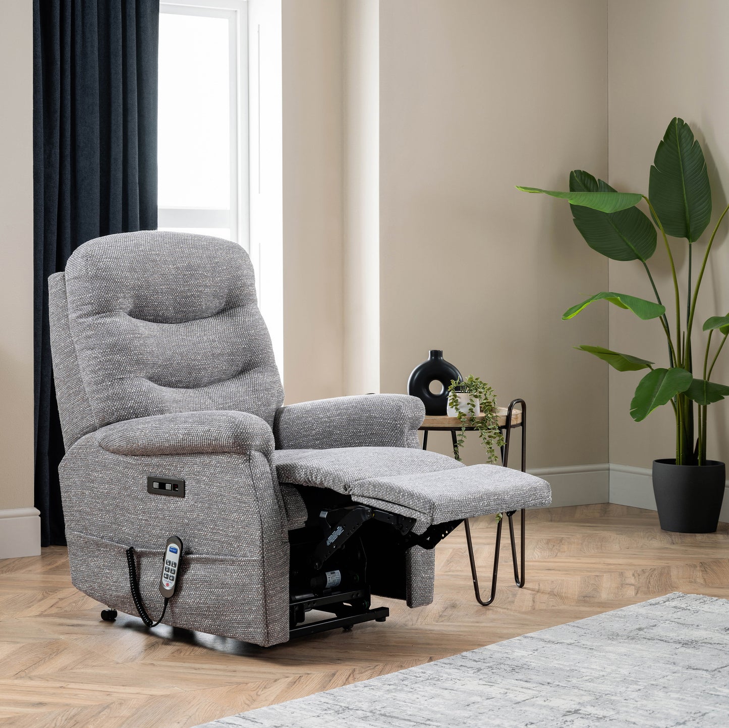Celebrity Hollingwell Manual Recliner With Swivel Option Fabric Armchair With Mammoth Foam