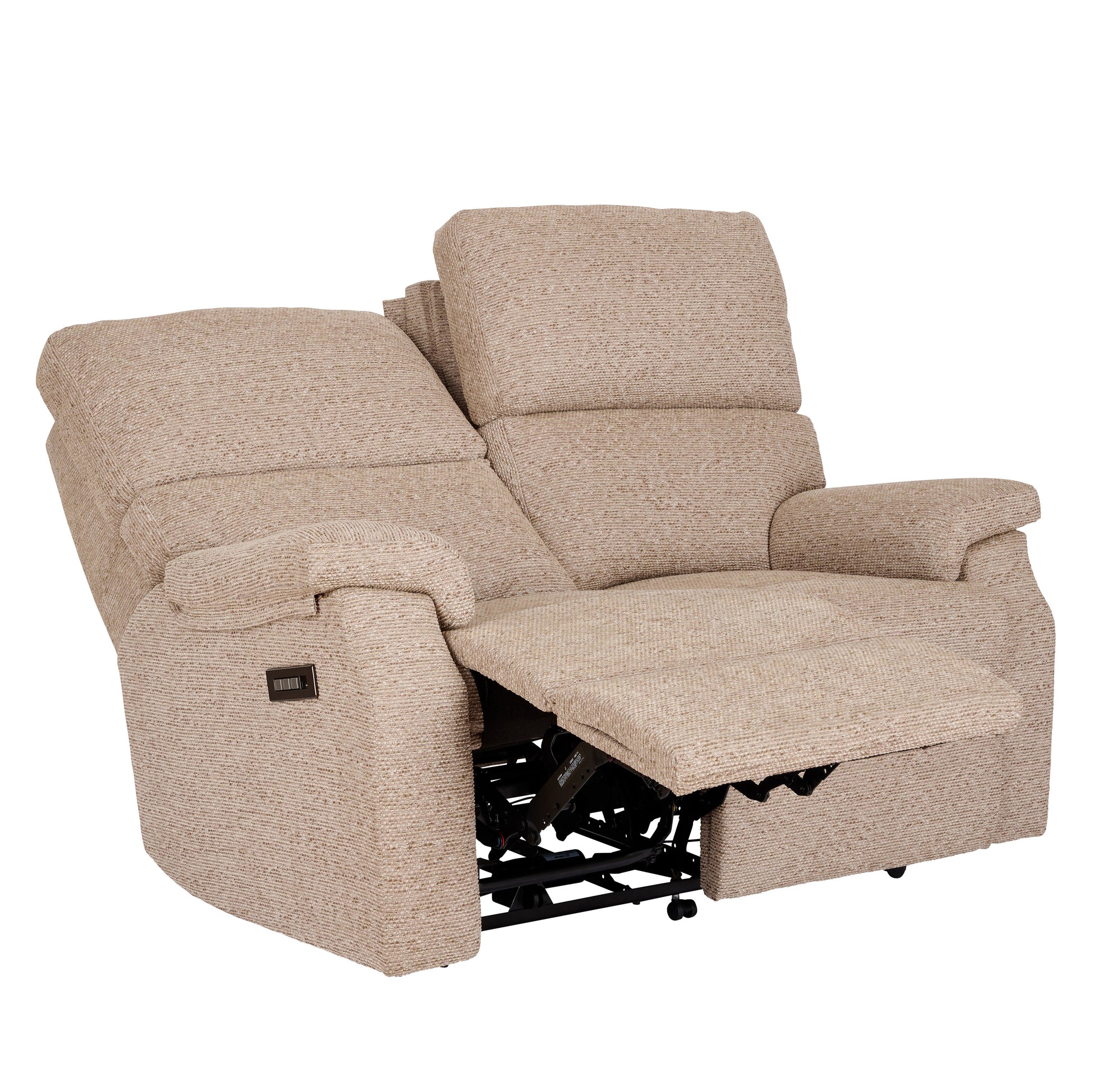 Beige celebrity newstead recliner sofa on a white background