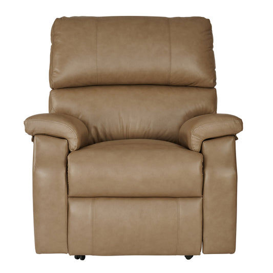 Brown leather celebrity newstead recliner chair on a white background