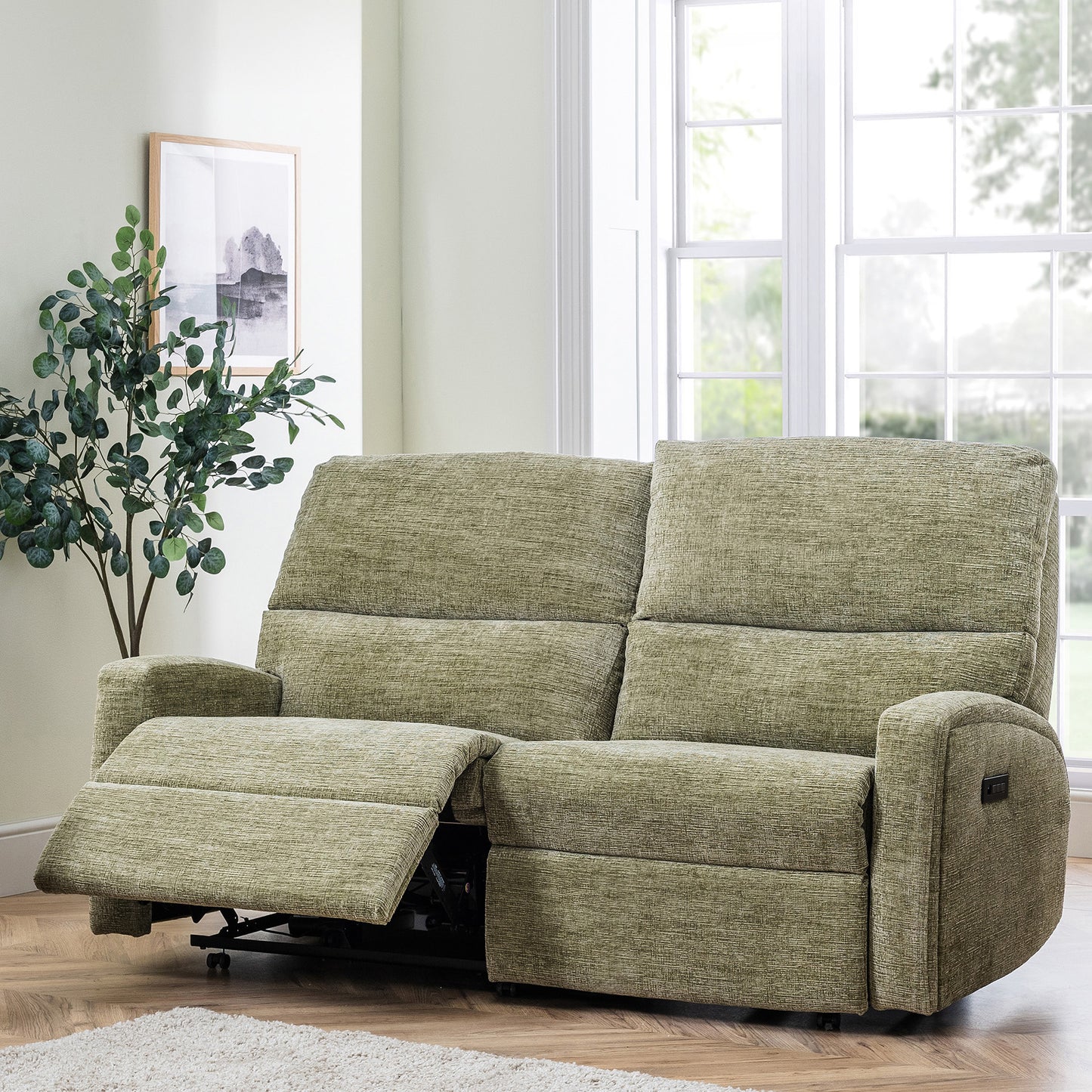 Celebrity Southwell Three Seater Manual Reclining Fabric Sofa With Mammoth Foam