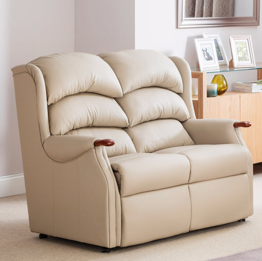 Celebrity Westbury Two Seater Fixed Leather Sofa