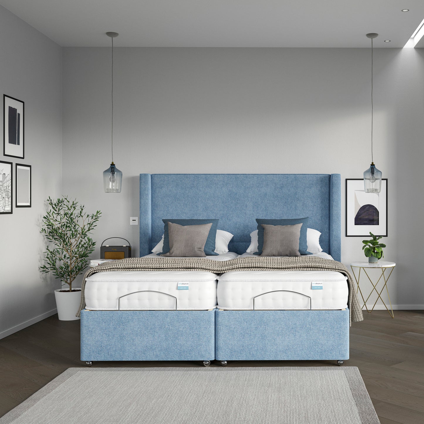 Dunlopillo Elite Relax Premium Talalay Latex Electric Adjustable Bed Set