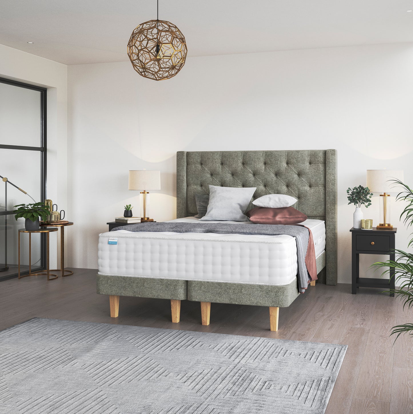 Dunlopillo Elite Supreme Premium Talalay Latex Divan Bed Set