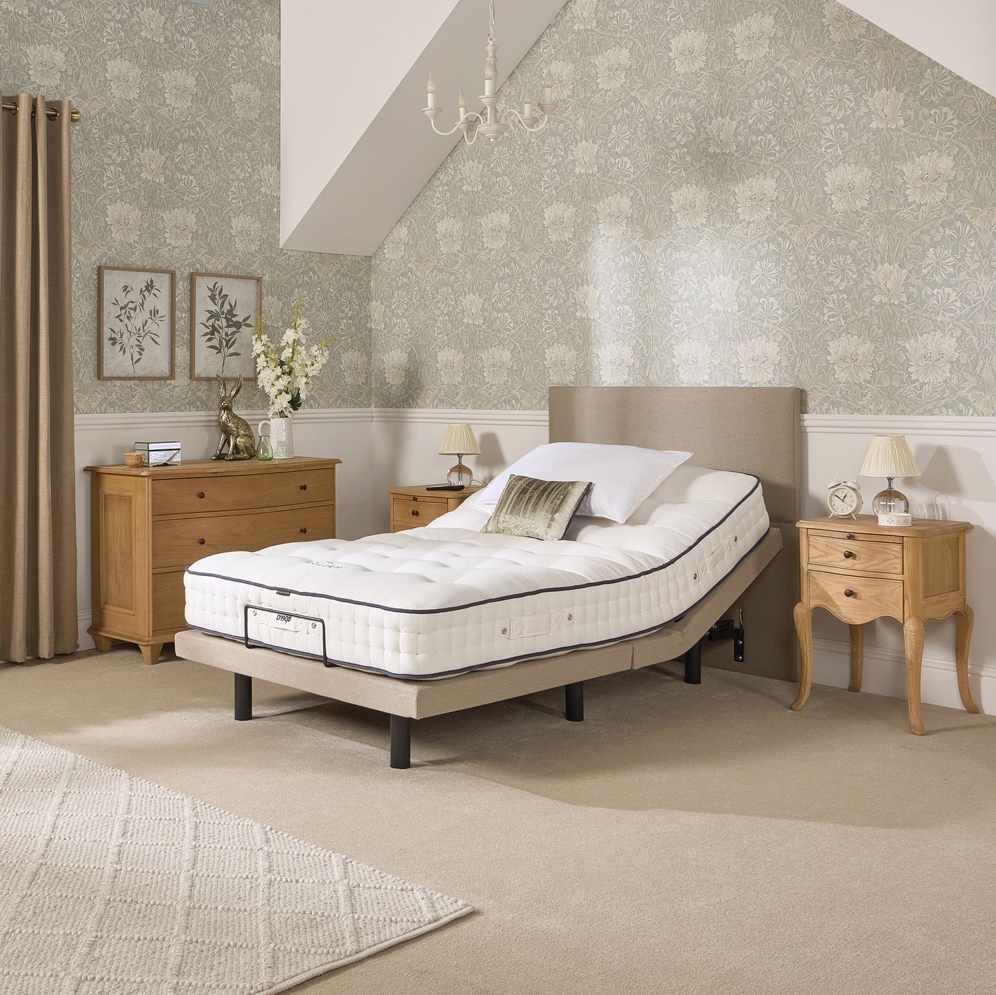 Jade Motion Adjustable Bed With An Emporia Pocket Sprung Soft, Medium Or Firm Feel Mattress VAT FREE