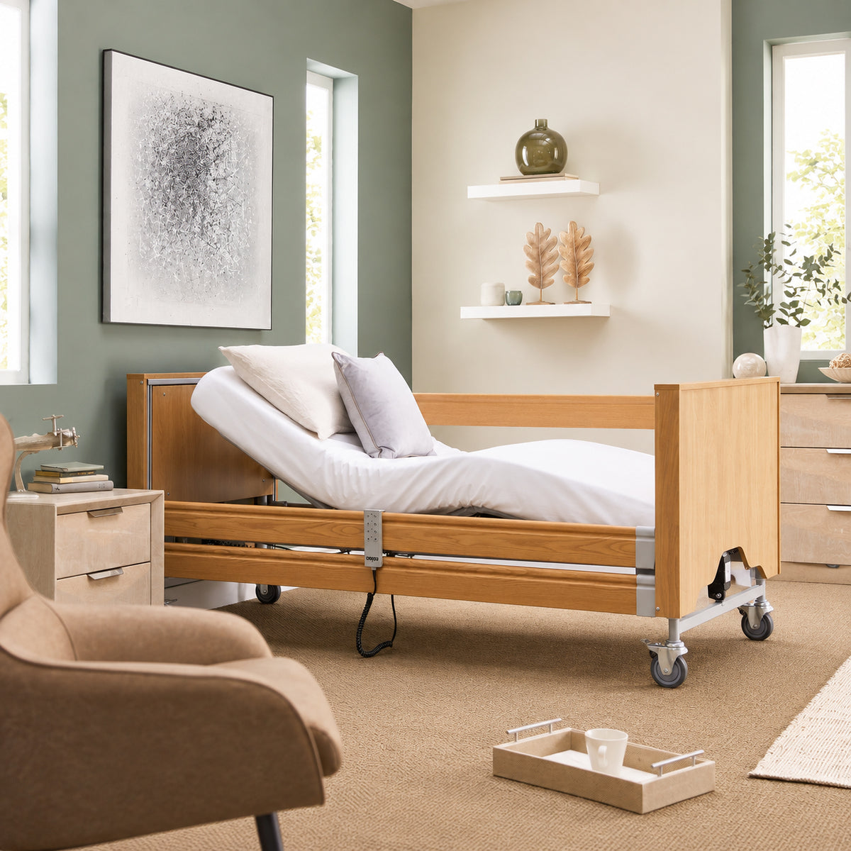 Profiling High Low Home Care Opera Classic 3ft Single Adjustable Bed VAT FREE