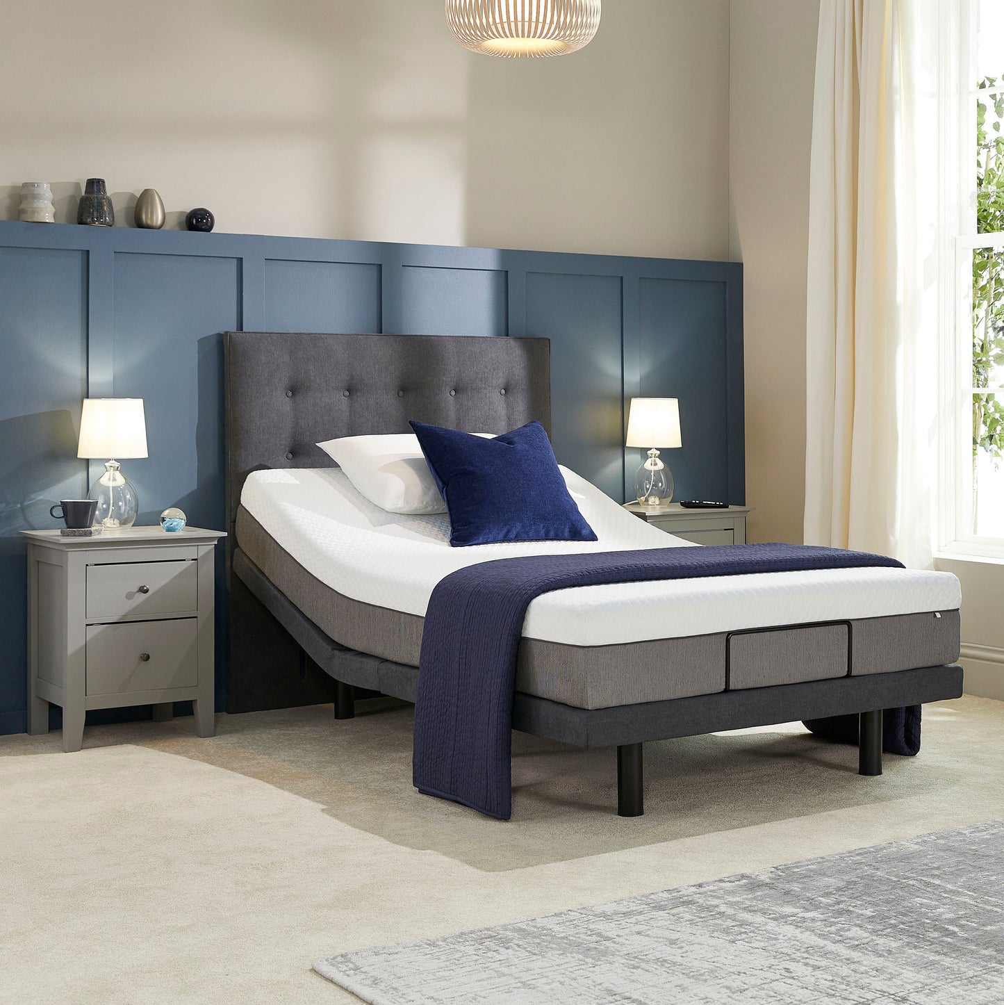 4ft Small Double Emerald Motion Adjustable Bed With A Selection Of Mattresses VAT FREE