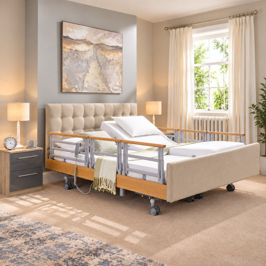 Opera Signature Comfort Plus Dual With Side Rails Profiling High Low Home Care Adjustable Bed With A Choice Of Mattresses VAT FREE