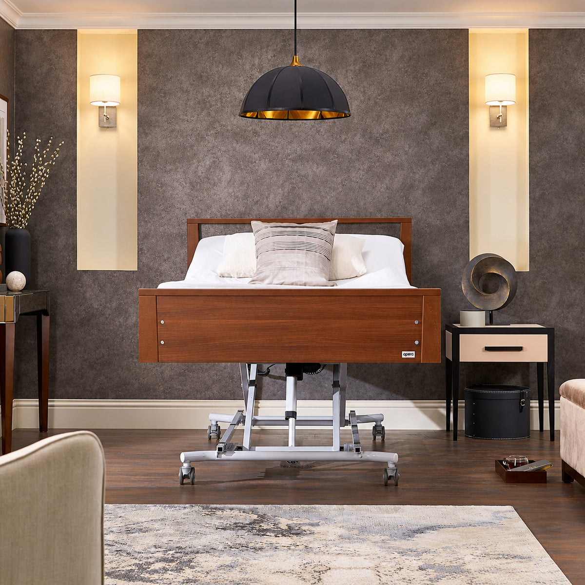 Opera Signature Low Footboard Profiling High Low Home Care Adjustable Bed With A Choice Of Mattresses VAT FREE