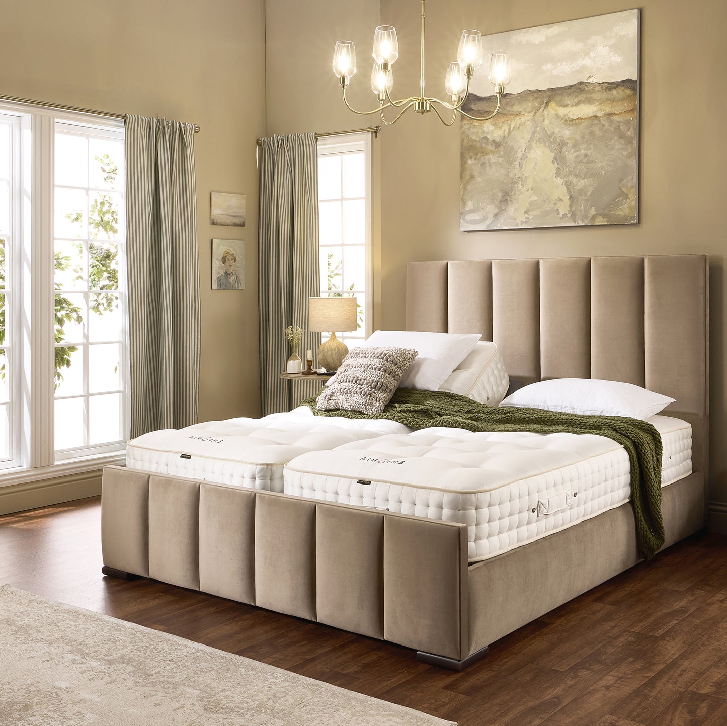 Premium Upholstered Opera Carrington Adjustable Bed Frame Base Only VAT FREE