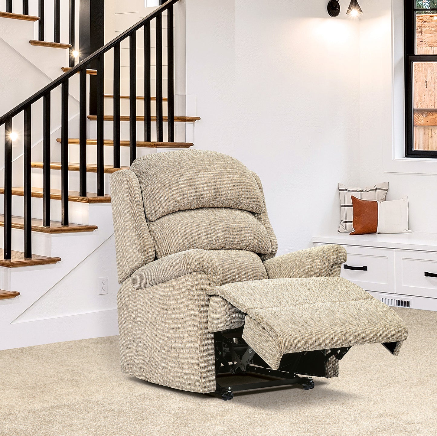Sherborne Albany Electric Powered Recliner Fabric Armchair