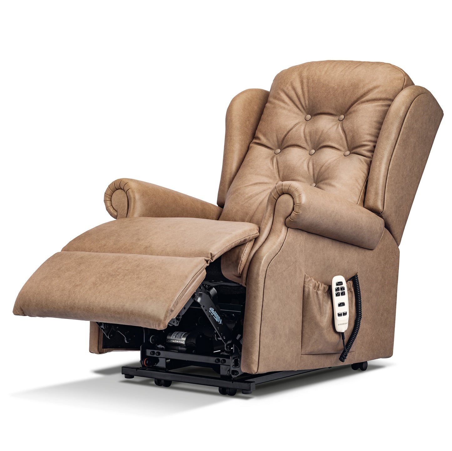 Sherborne Chester Single Motor Leather Riser Recliner Armchair With Lumbar & Headrest Adjustment Option VAT FREE