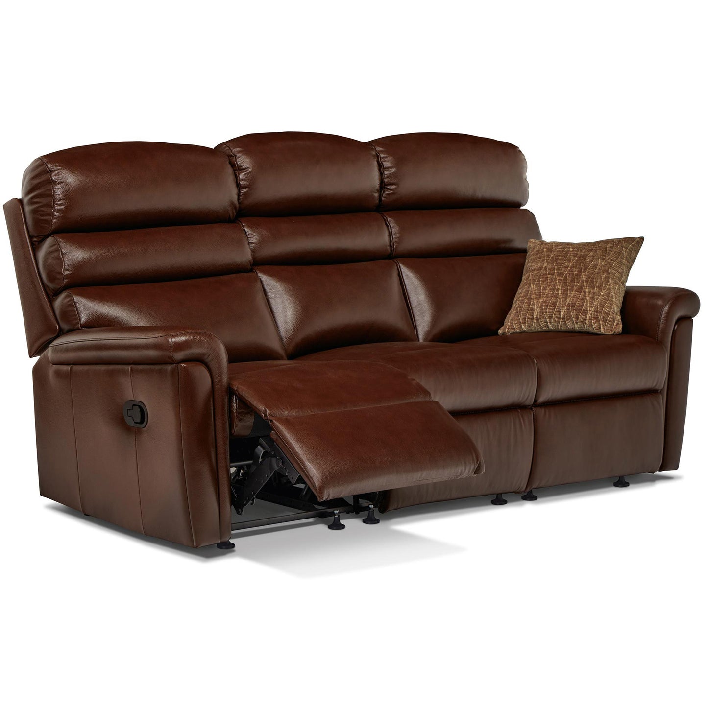 Sherborne Comfi-Sit Three Seater Manual Reclining Leather Sofa