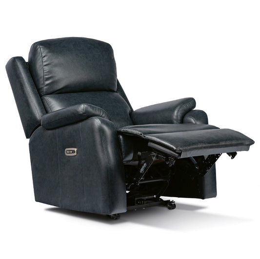 Sherborne Dakota Electric Powered Cloud Recliner Leather Armchair With Lumbar & Headrest Adjustment Option