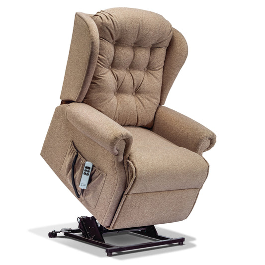 Sherborne Lynton Single Motor Fabric Rise And Recliner Armchair VAT FREE