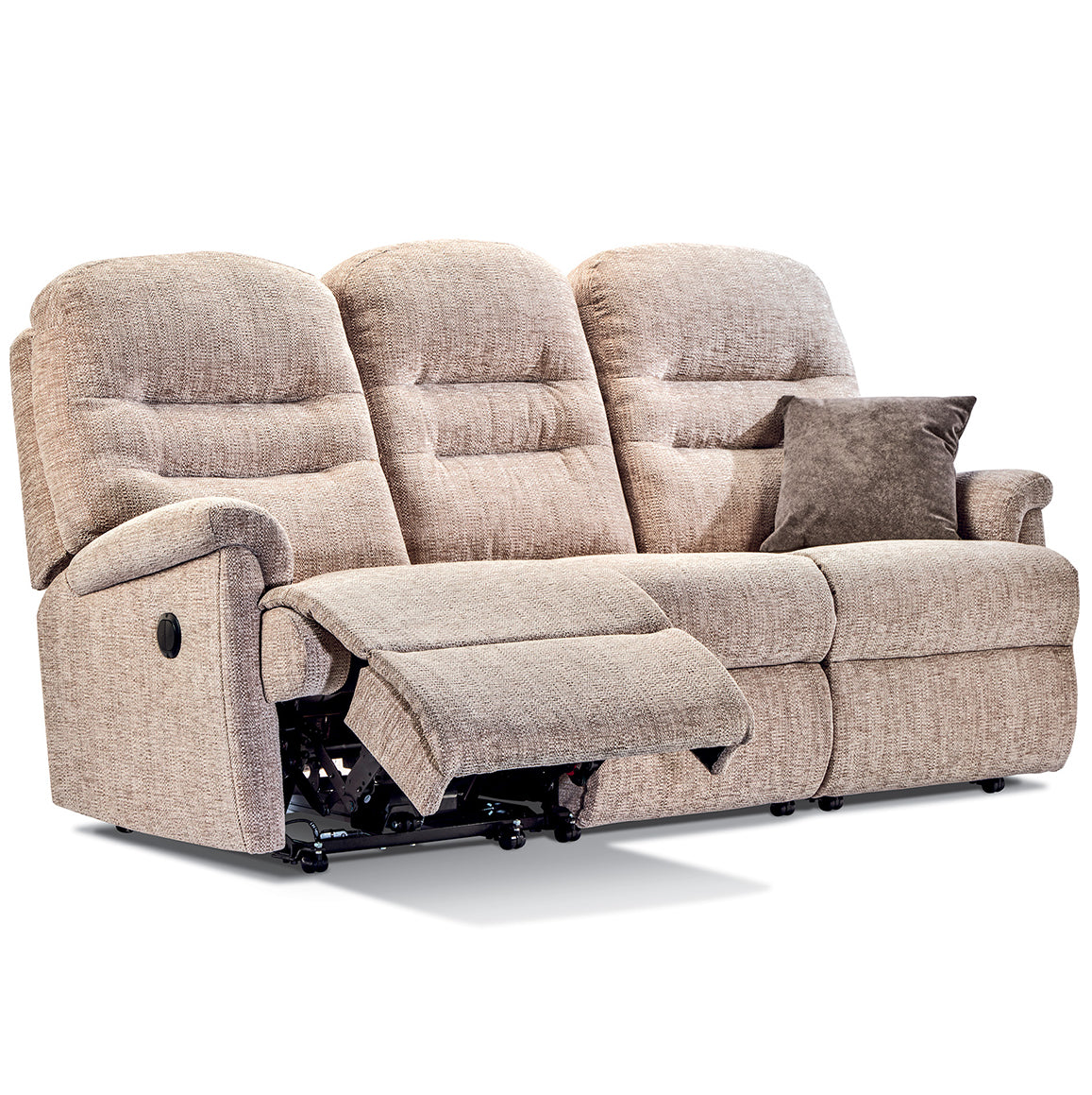 Beige Sherborne Keswick recliner sofa on a white background
