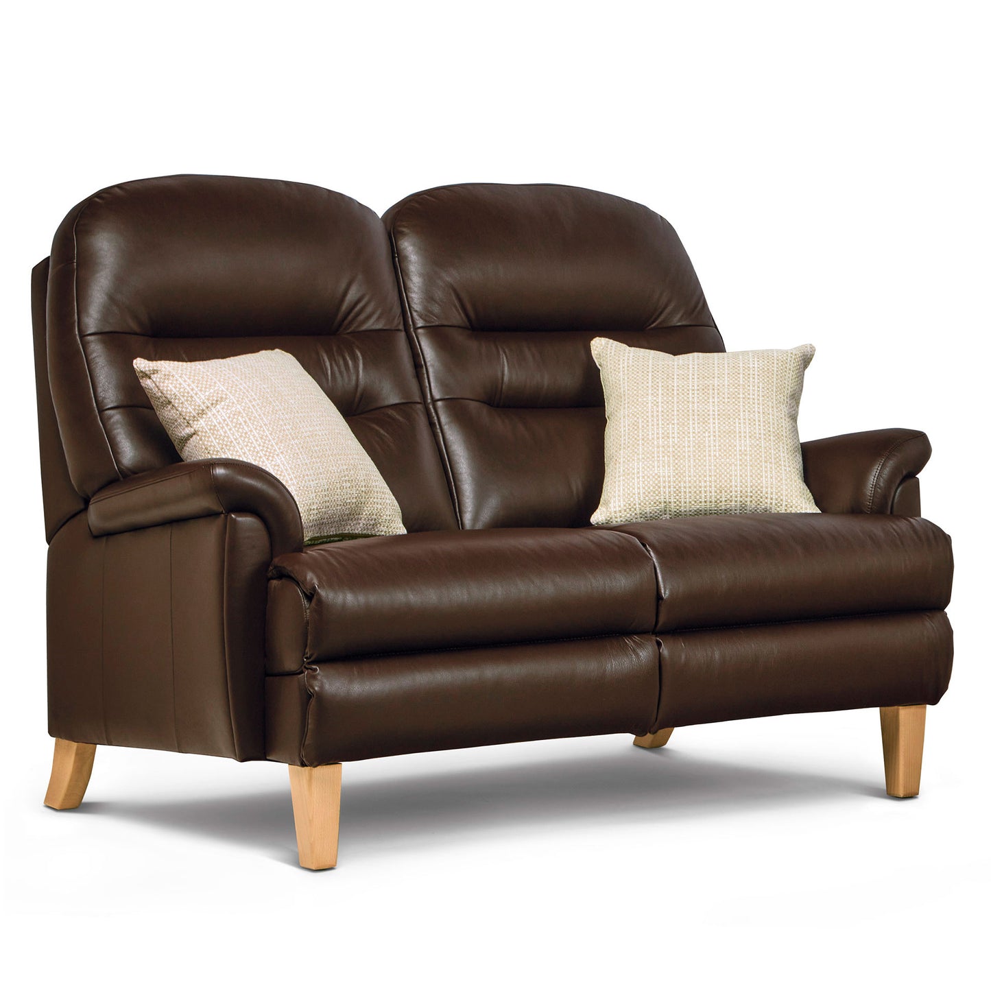 Sherborne Keswick Fireside Classic Fixed Leather Two Seater Sofa
