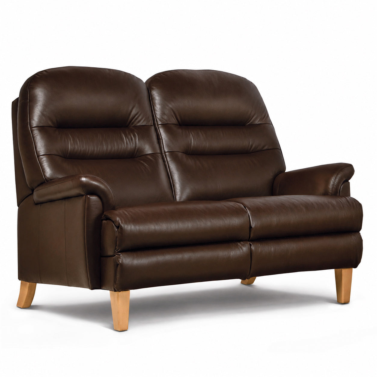 Sherborne Keswick Fireside Classic Fixed Leather Two Seater Sofa