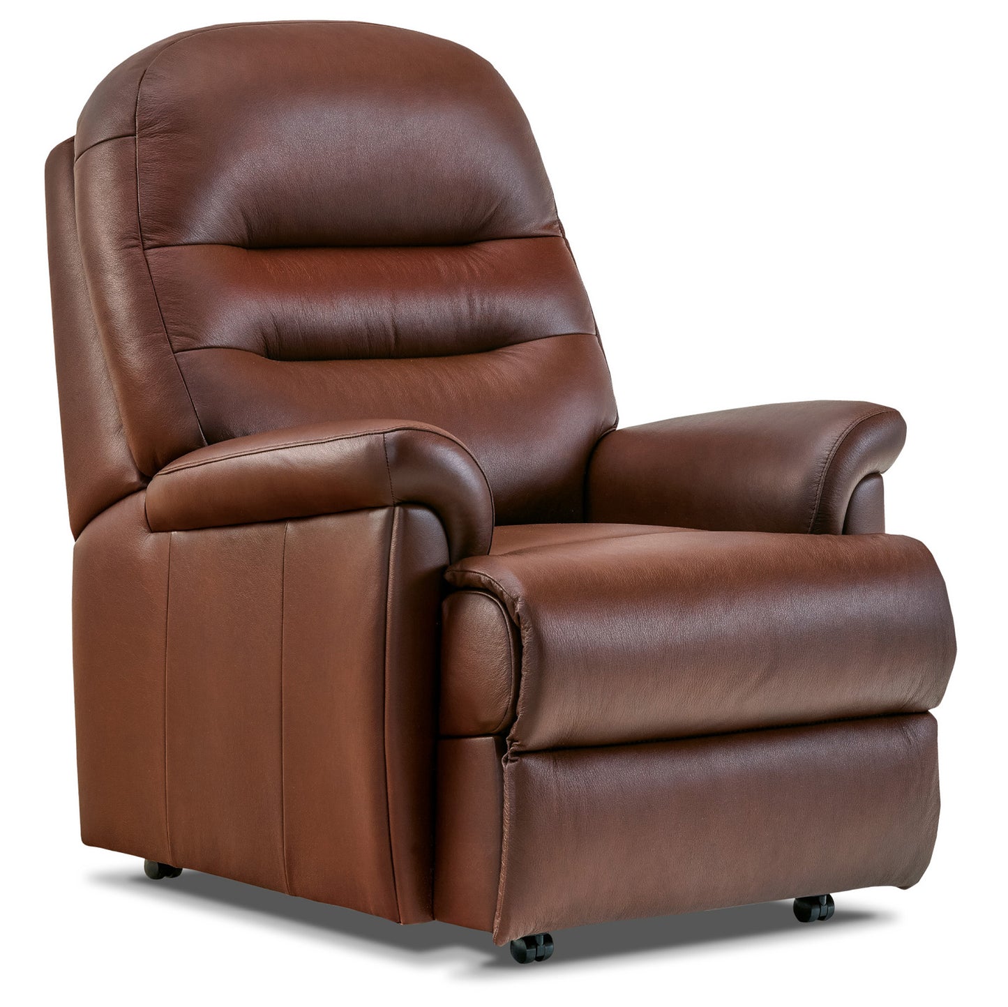 Brown Sherborne Keswick leather recliner chair on a white background