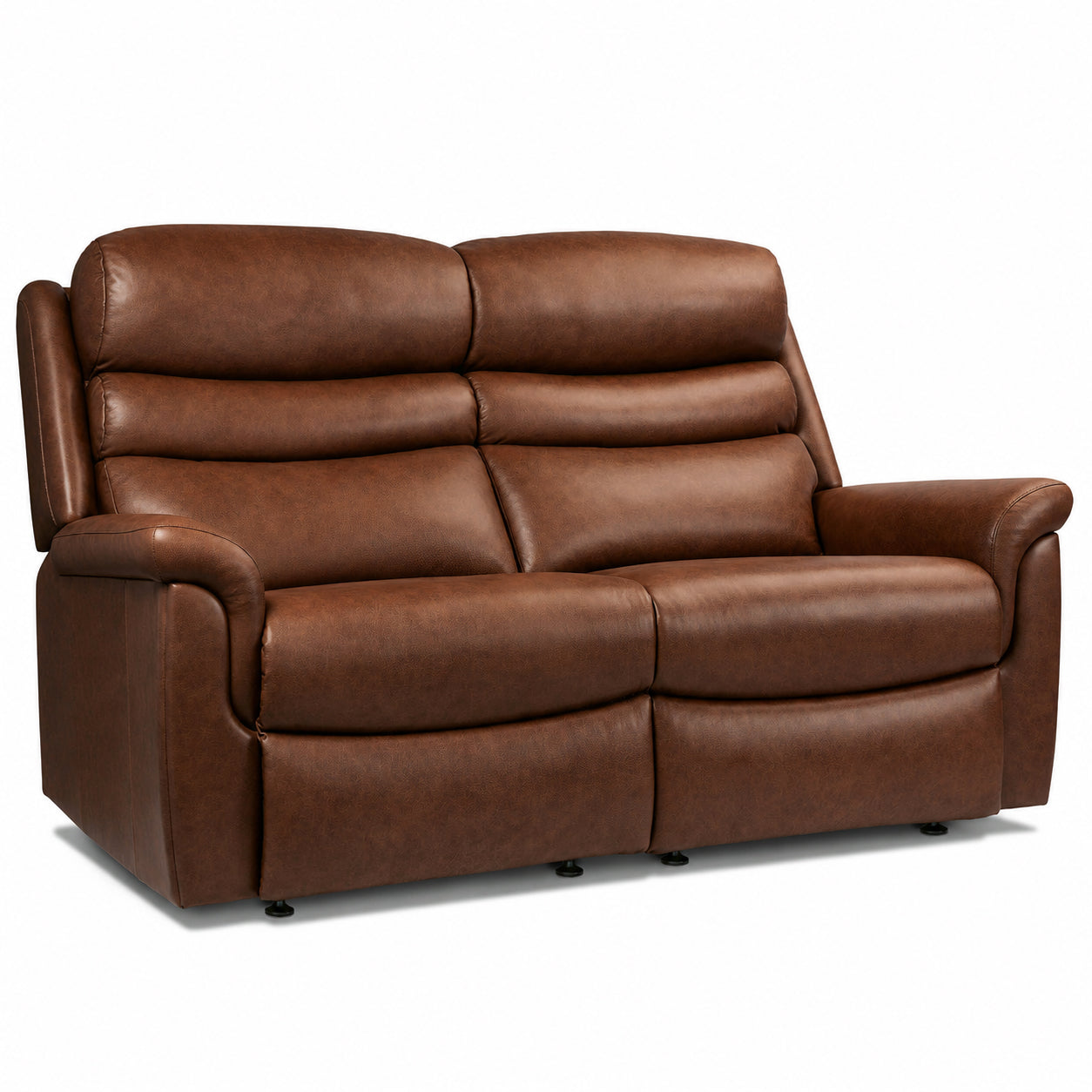Sherborne Leyburn Two Seater Lounger Fixed Leather Sofa