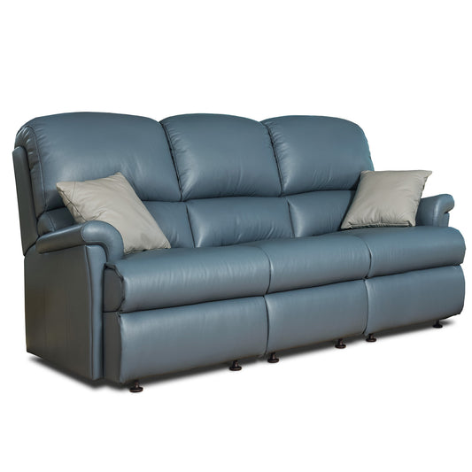 Sherborne Nevada Three Seater Fixed Leather Sofa