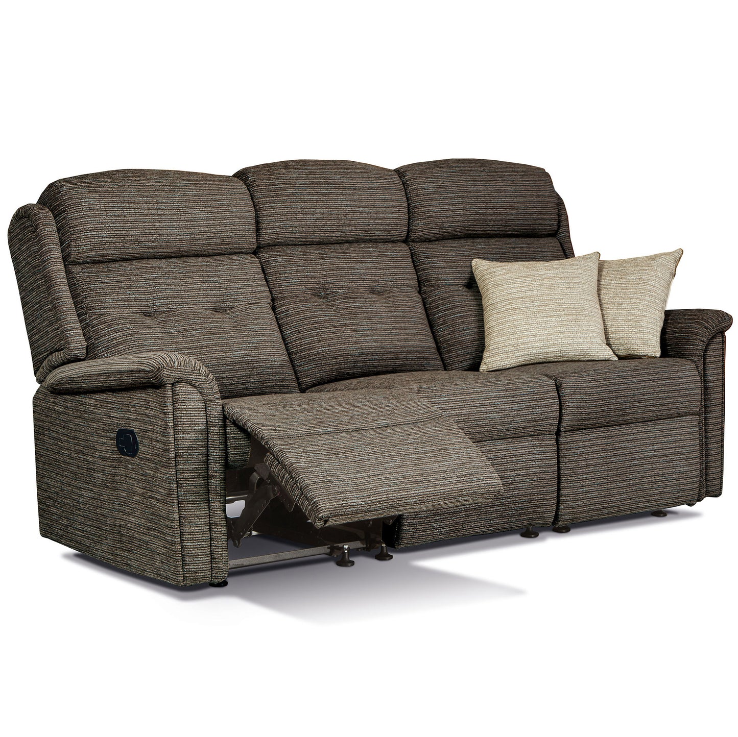 Sherborne Roma Three Seater Electric Reclining Fabric Sofa With Headrest Adjustment Option