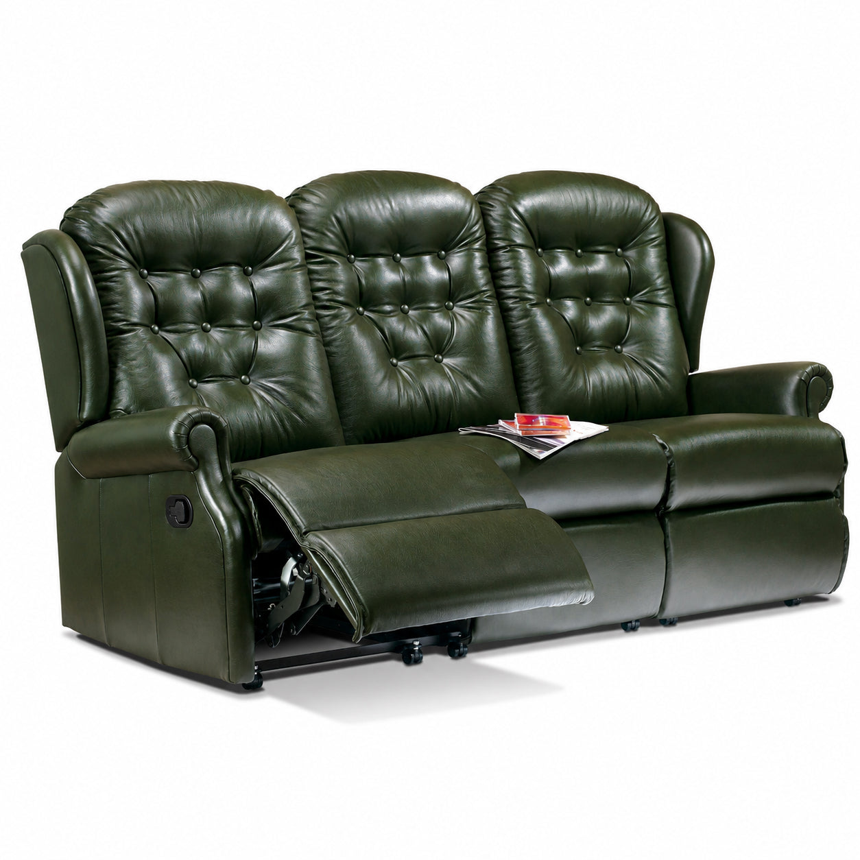 Sherborne Lynton Three Seater Manual Reclining Leather Sofa
