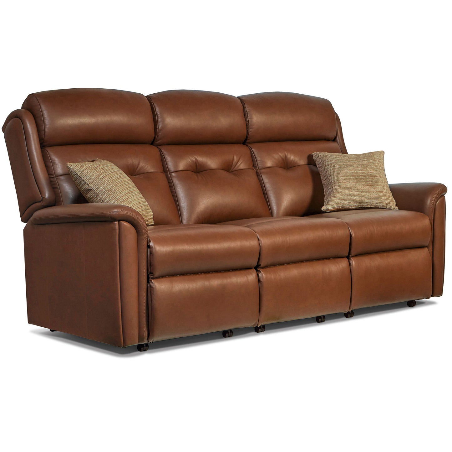 Sherborne Roma Three Seater Fixed Leather Sofa